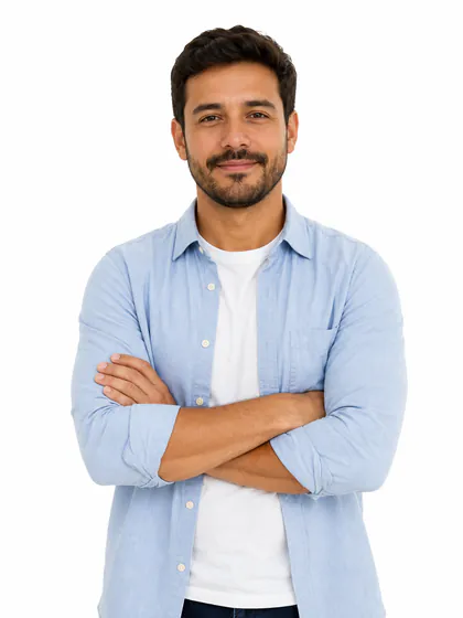 Homem brasileiro na faixa dos 30 anos